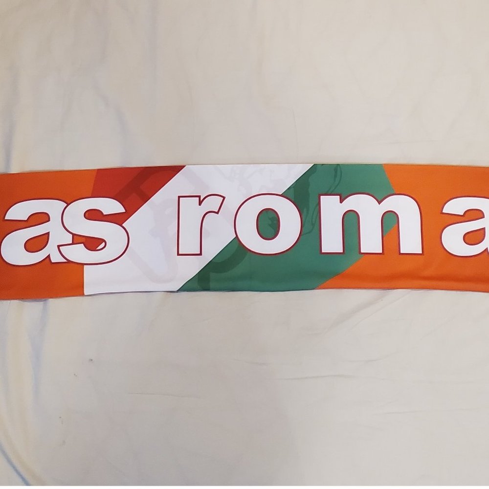 Vintage AS Roma silkscreen scarf